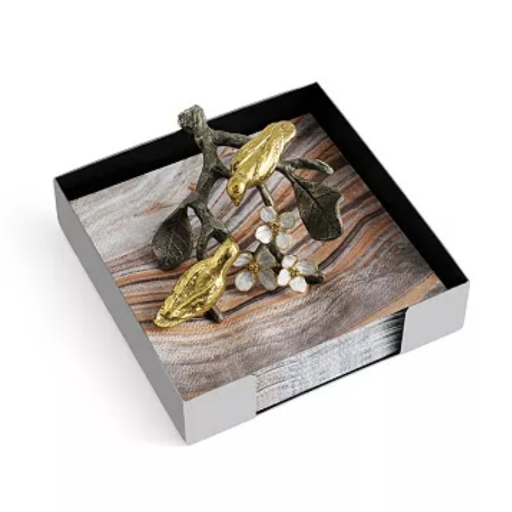 Michael Aram Love Birds Cocktail Napkin Holder NEW